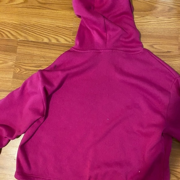 PINK Hoodie Crop Top size large (FU) - Picture 9 of 12